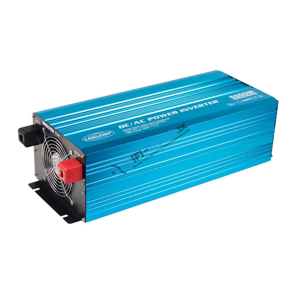 Sínusový menič napätia z 24/230V + USB, 5000W