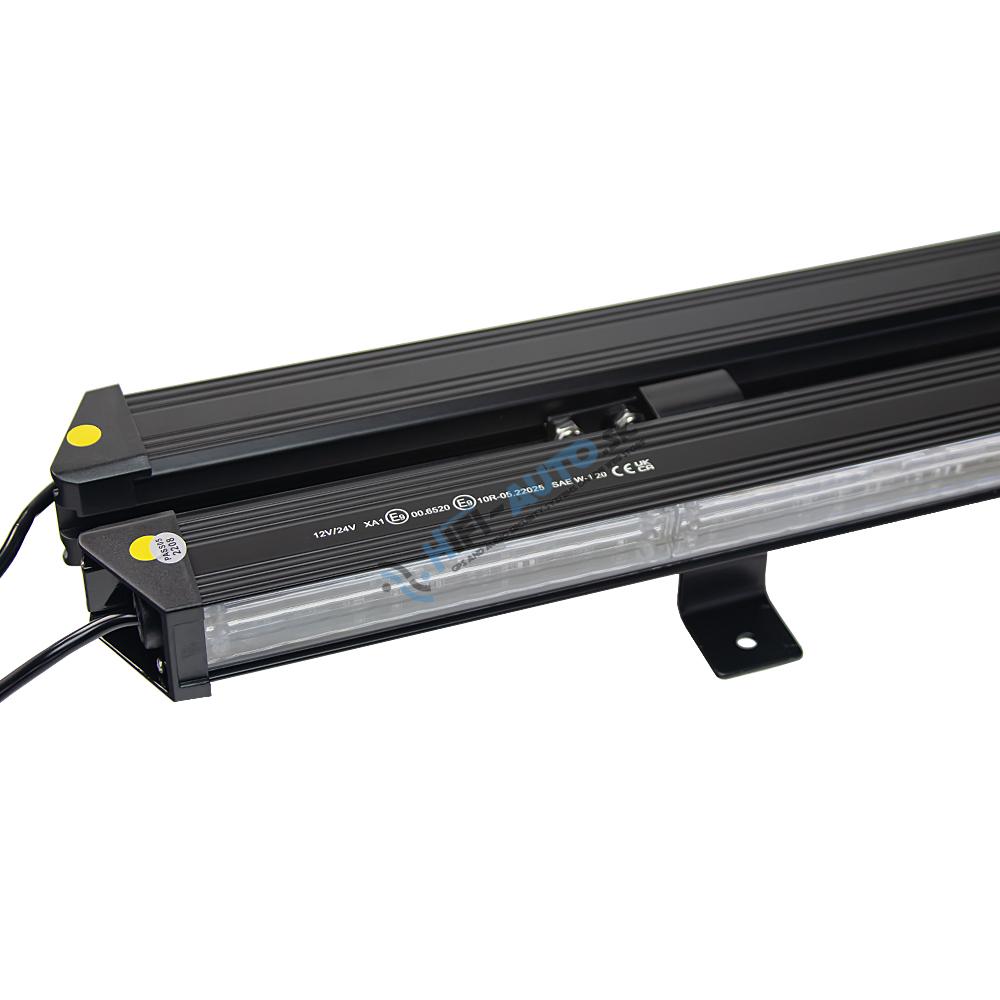 LED alej vodeodolná (IP67) 12-24V, 108x LED 1W, oranžová 916mm, dual, ECE R65