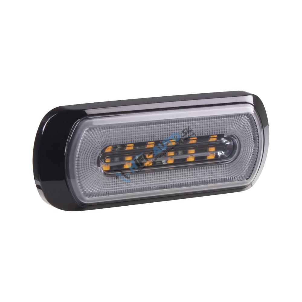 Pozičné a výstražné LED svetlo vonkajšie, oranžové, červené 12-24V, ECE R65