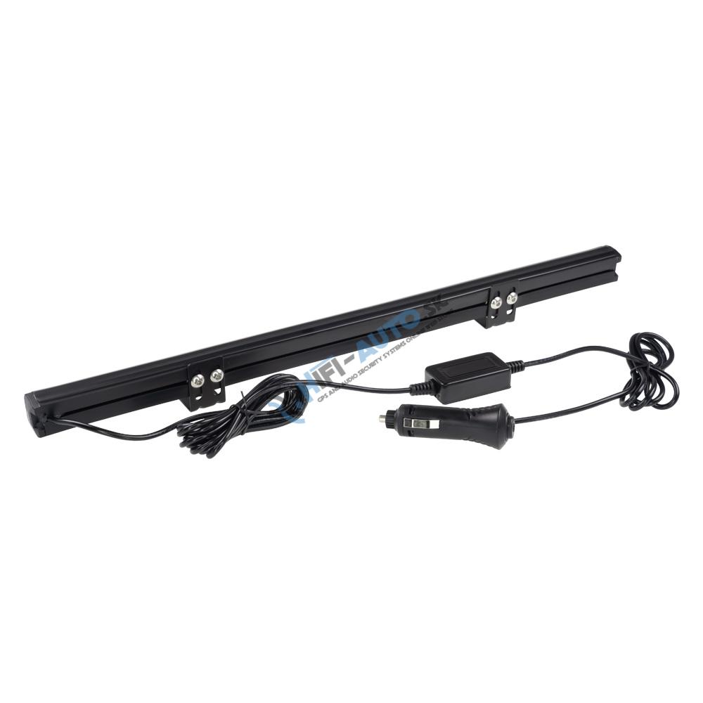 Gumové výstražné LED svetlo vonkajšie, modro-červené, 12/24V, 440mm