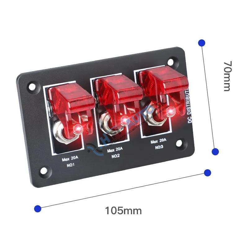 Panel s 3x spínačom 12/24V