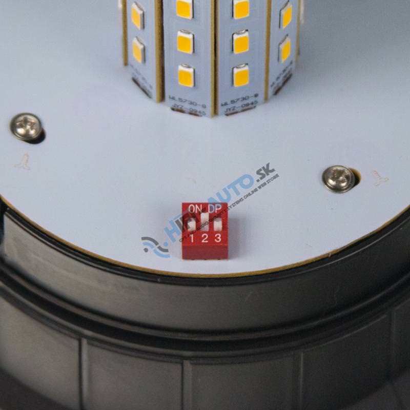 LED maják, 12-24V, oranžový, 80x SMD5050, ECE R10