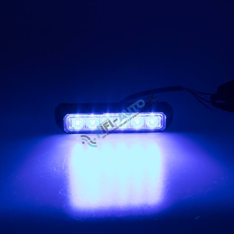 PREDATOR 6x3W LED, 12-24V, modrý, ECE R10