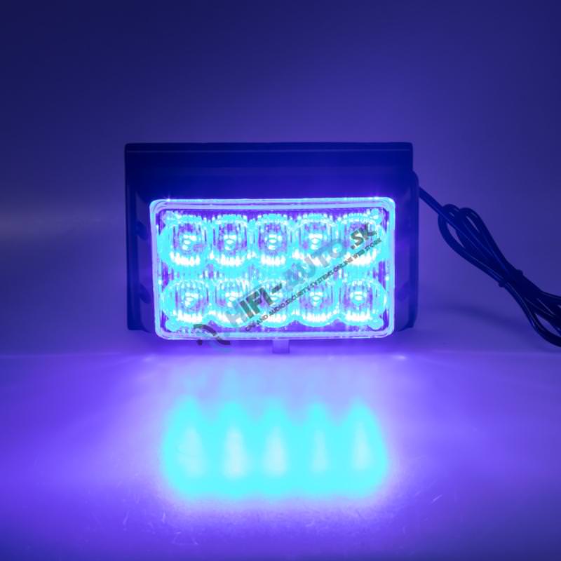 PREDATOR dual 10x1W LED, 12-24V, modrý