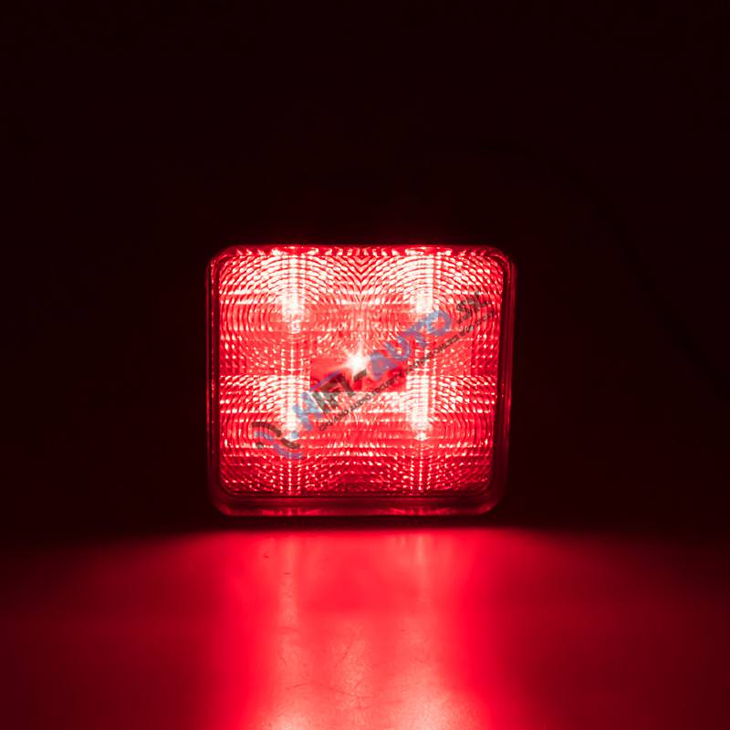 Výstražné LED svetlo vonkajšie, červené, 12-24V