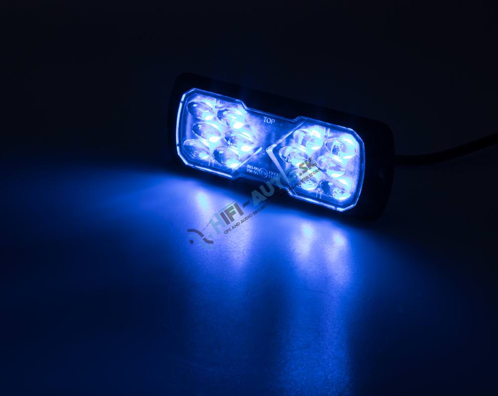 PROFI LED výstražné svetlo 12-24V 11,5W modré, ECE R65 114 x 44 mm