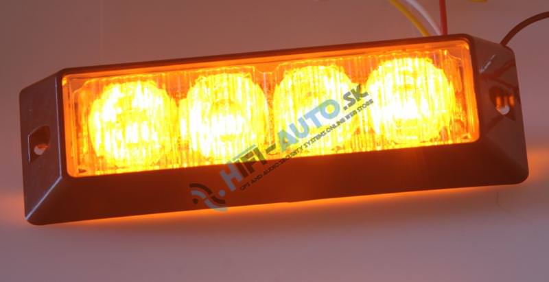 PROFI výstražné LED svetlo vonkajšie, 12-24V, oranžové, ECE R65