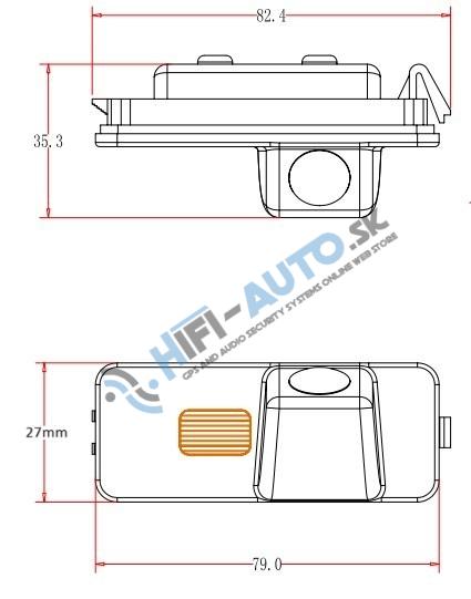 Cúvacia kamera VW, Škoda 02