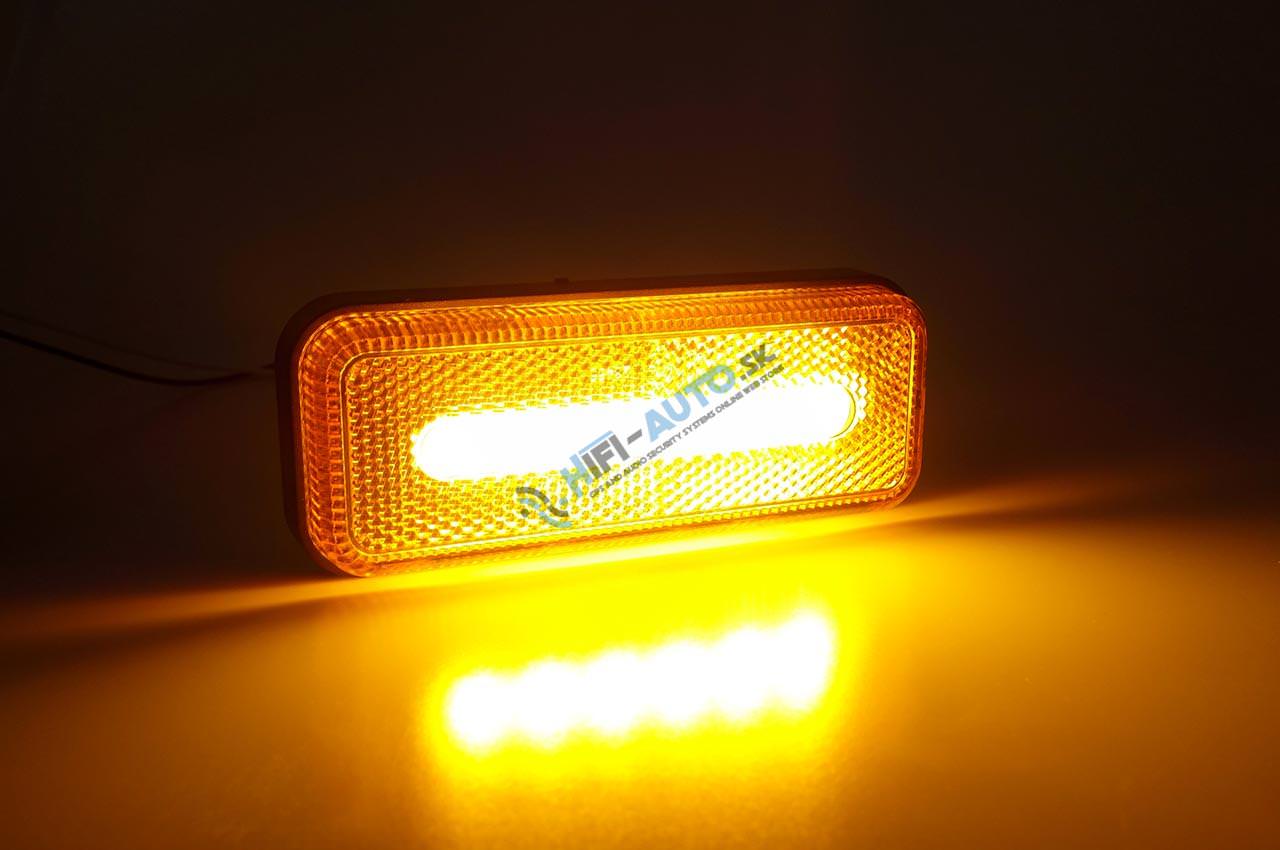 Led obrysové svetlo oranžové obdĺžnikové OM-01-W 12/24V (cena za 1 ks)