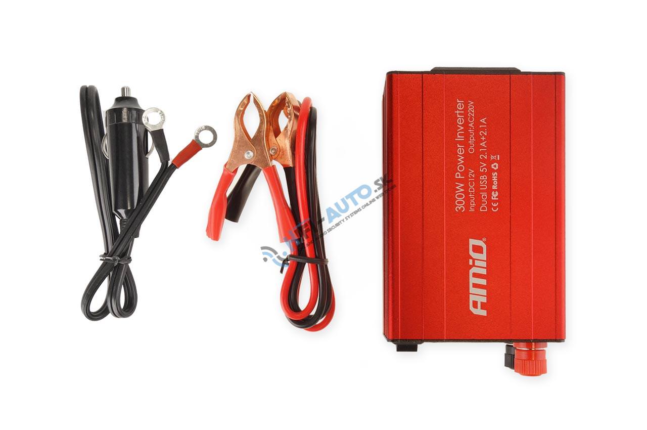 Menič napätia 12V/230V 300W/600W 2xUSB