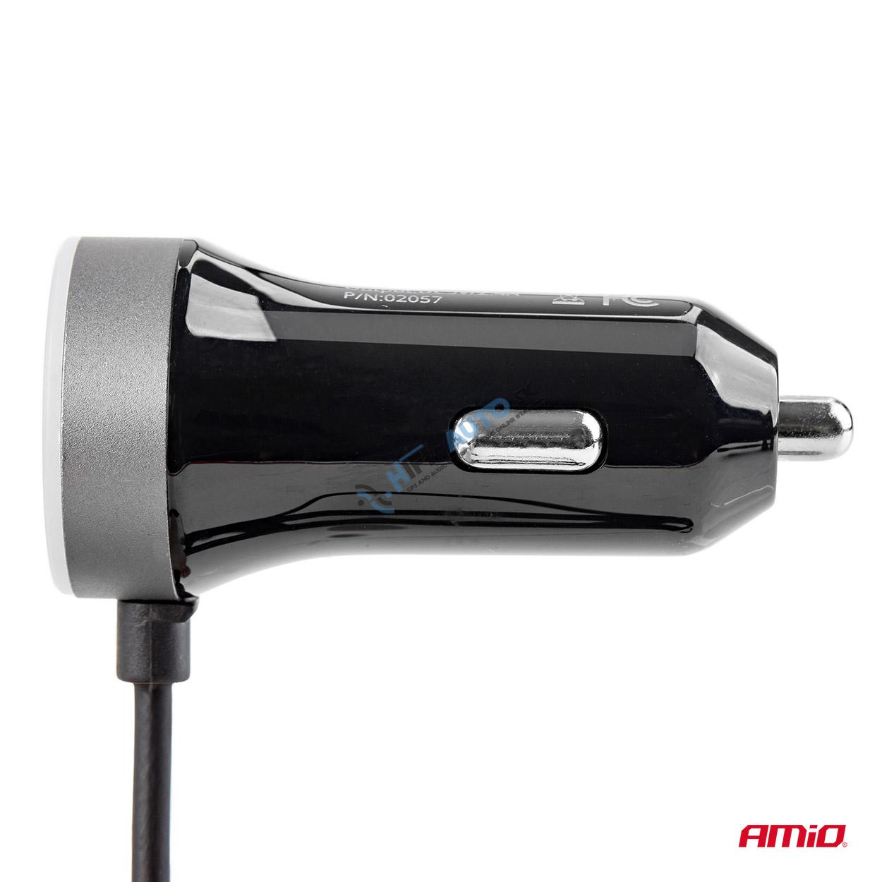 Nabíjačka do auta 12/24V iOS + 2x USB 2.4A PCH PRO-02