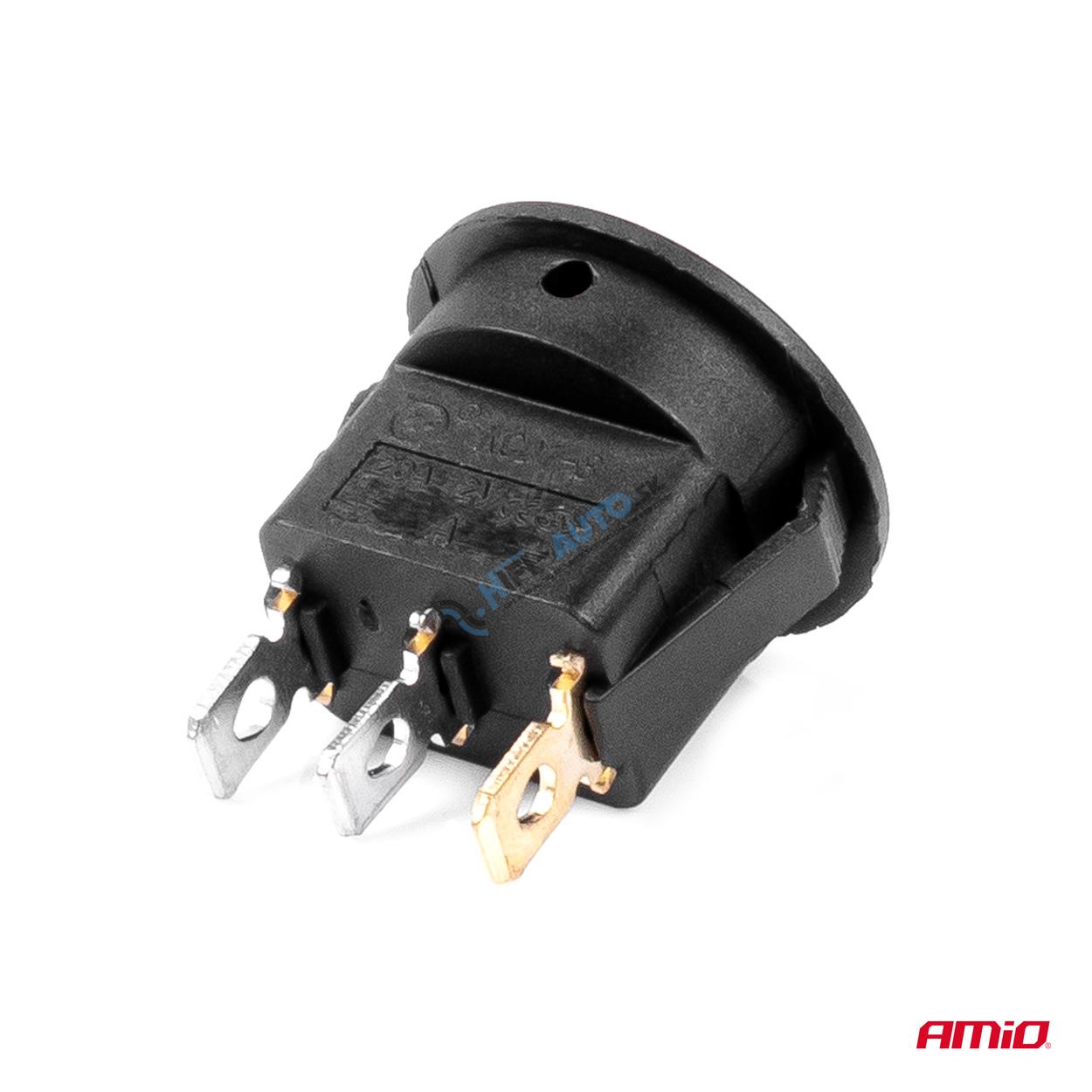 Prepínač kolískový okrúhly so zeleným podsvietením