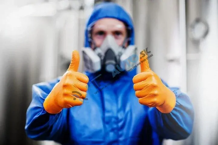 Nitrilové rukavice GoGrip oranžové veľkosti L, 50 ks