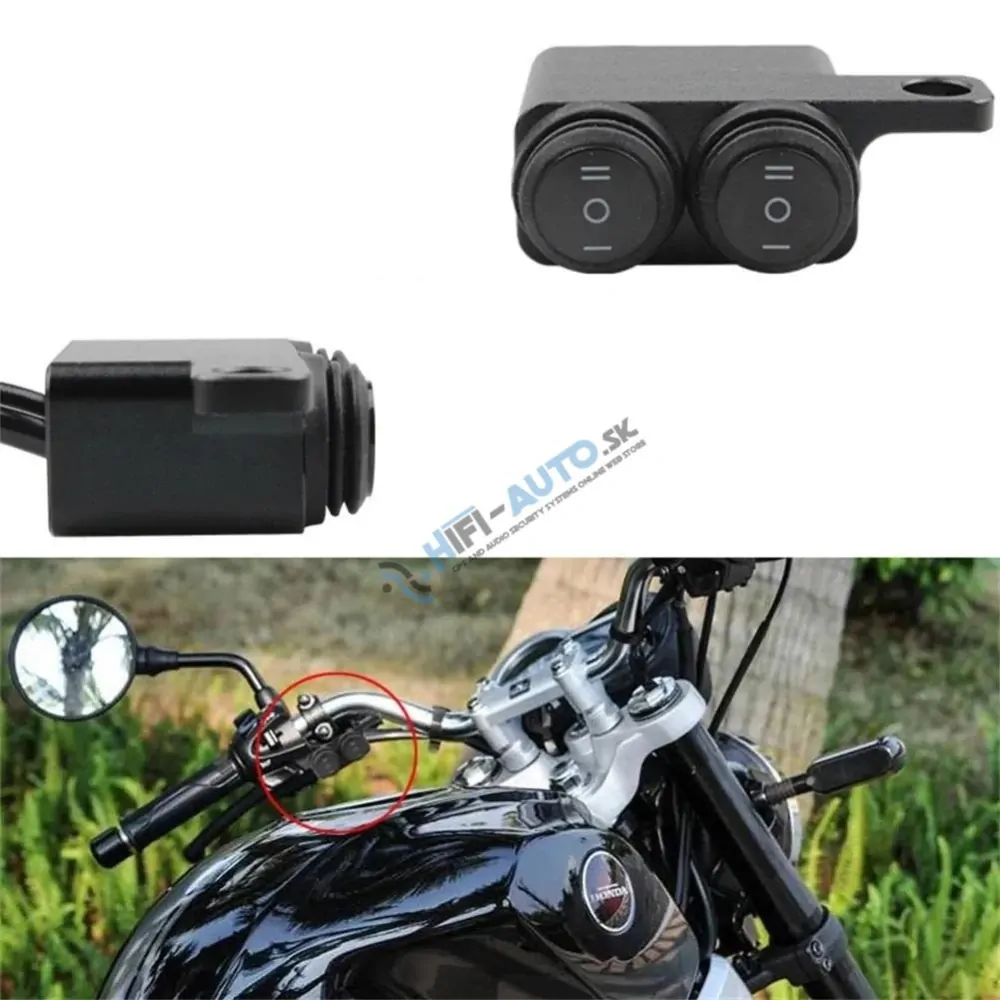 Spínač svetiel/predátorov/zvukových systémov na motocykel