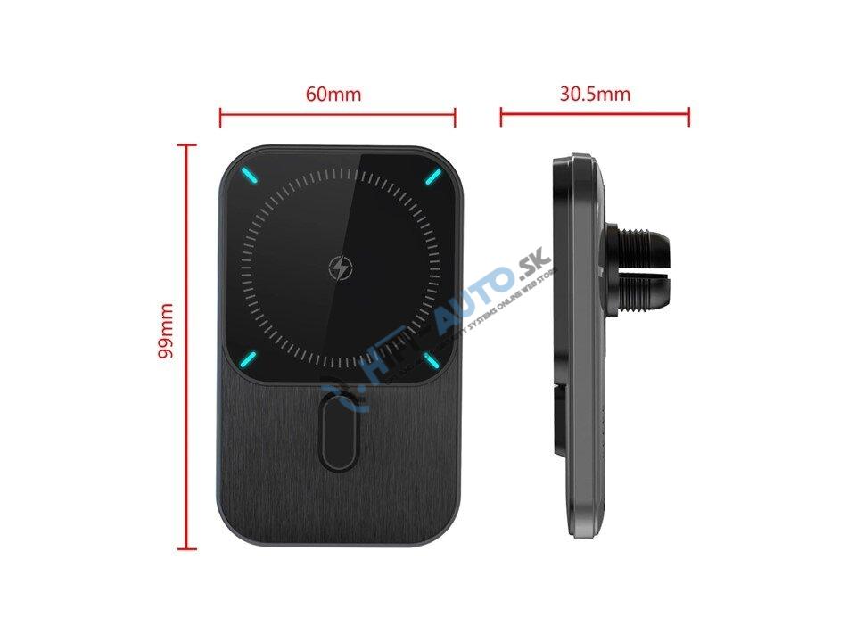 Magnetický držiak s Qi dobíjaním do mriežky ventilácie (MagSafe compatible)