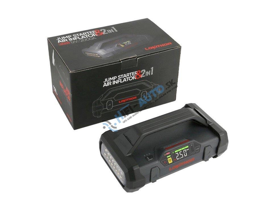 Štartovací zdroj (JumpStarter) s kompresorom, 74Wh/2000A, 12V