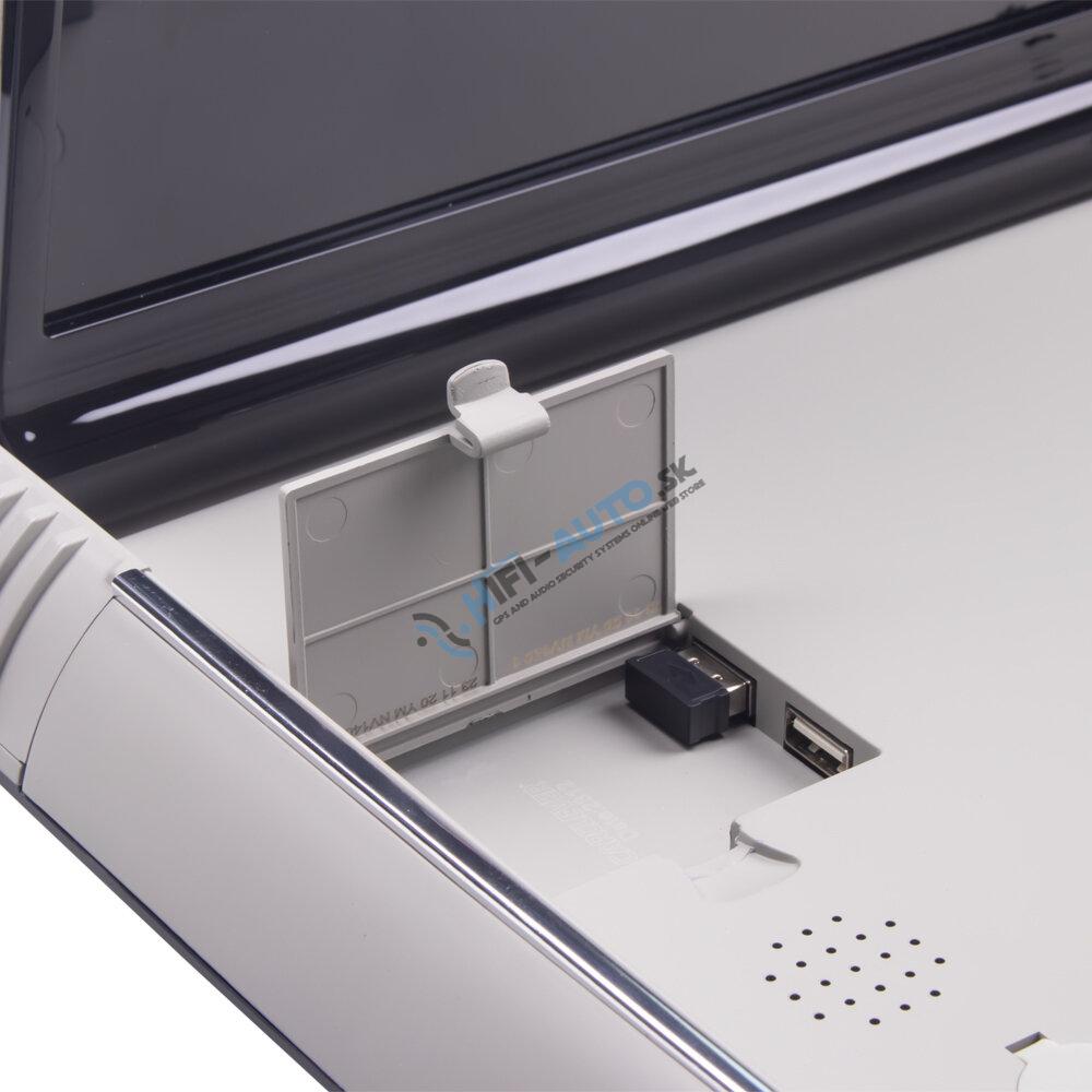 Stropný LCD monitor 13,98" s OS. Android USB/HDMI/IR/FM, diaľkové ovládanie so snímačom pohybu, šedá