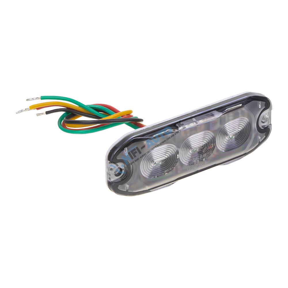 PROFI SLIM výstražné LED svetlo vonkajšie, červené, 12-24V, ECE R10