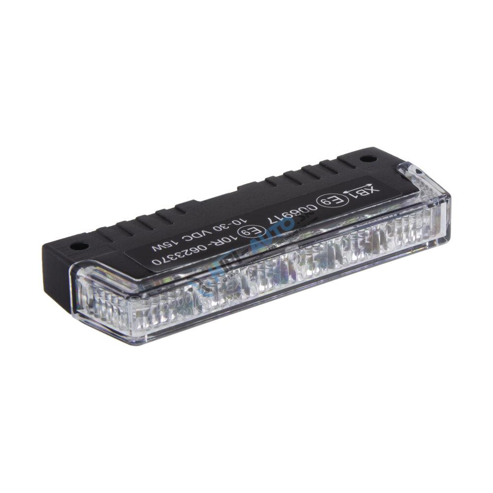 PROFI SLIM výstražné LED svetlo vonkajšie, do mriežky, červeno-modré, 12-24V, ECE R10