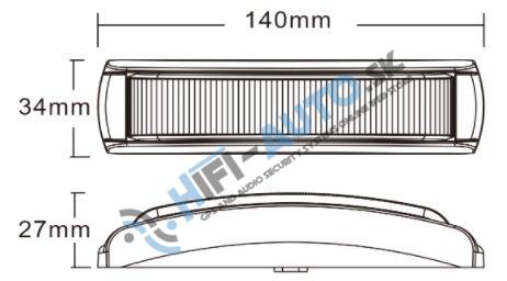 PREDATOR 6x3W LED, 12-24V, oranžový, ECE R65
