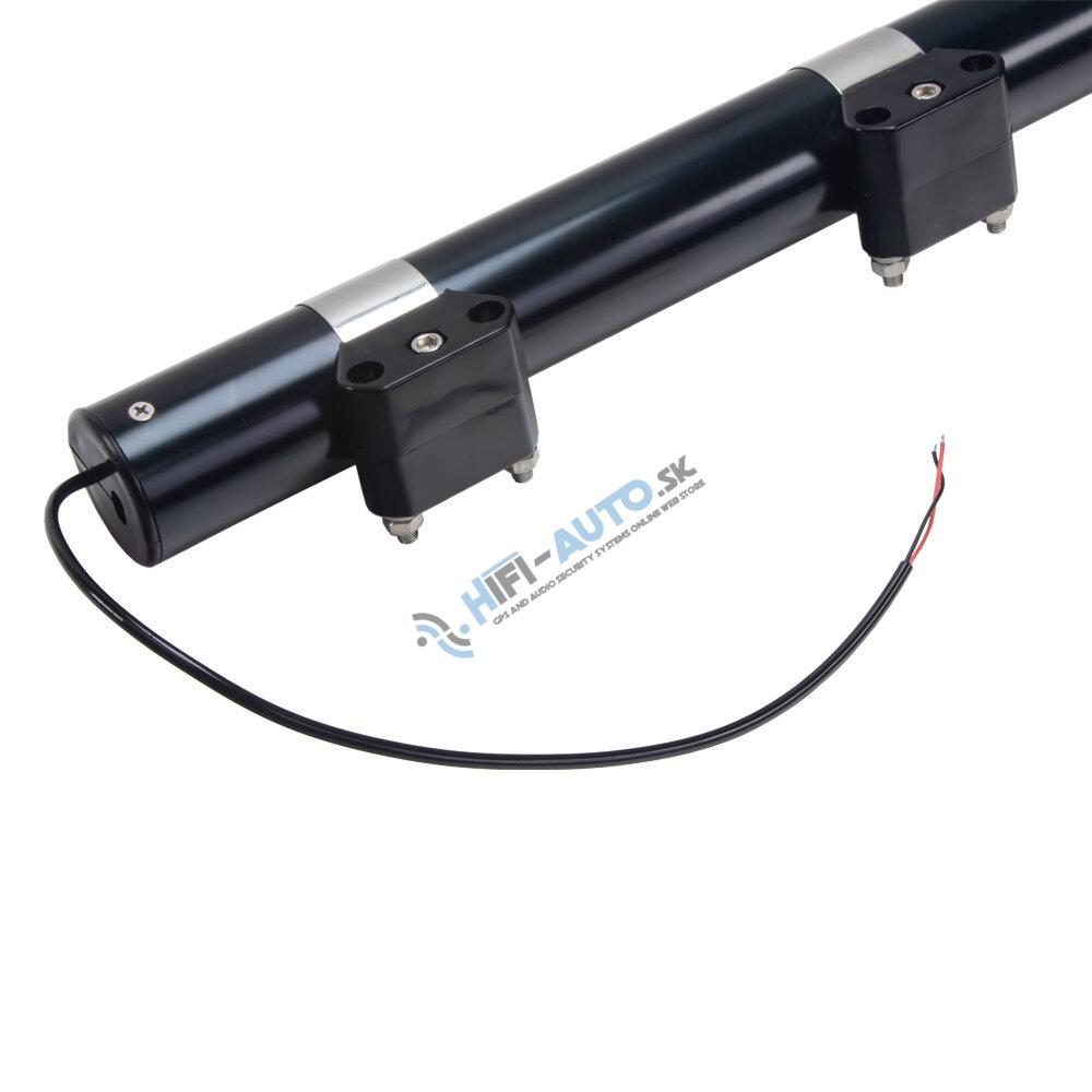 LED maják, 12-24V, 12x3W modrý s teleskopickou tyčou na motocykel, ECE R10