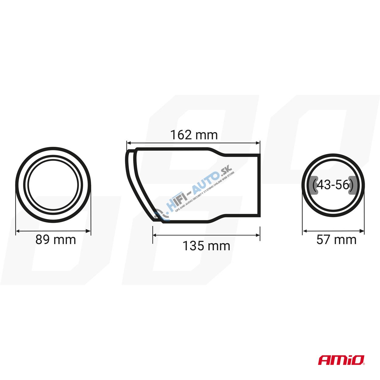 Koncovka tlmiča výfuku z nehrdzavejúcej ocele