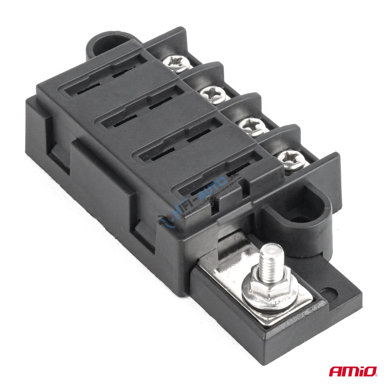 Poistková skrinka, skrutkové konektory, 4 zásuvky