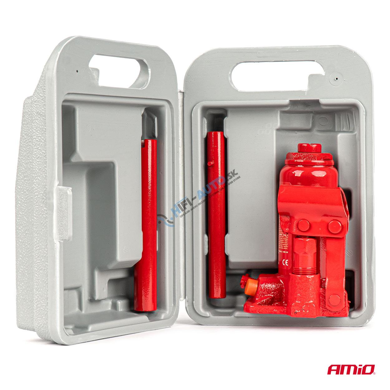 Hydraulický piestový zdvihák 2T v PVC boxe AMIO