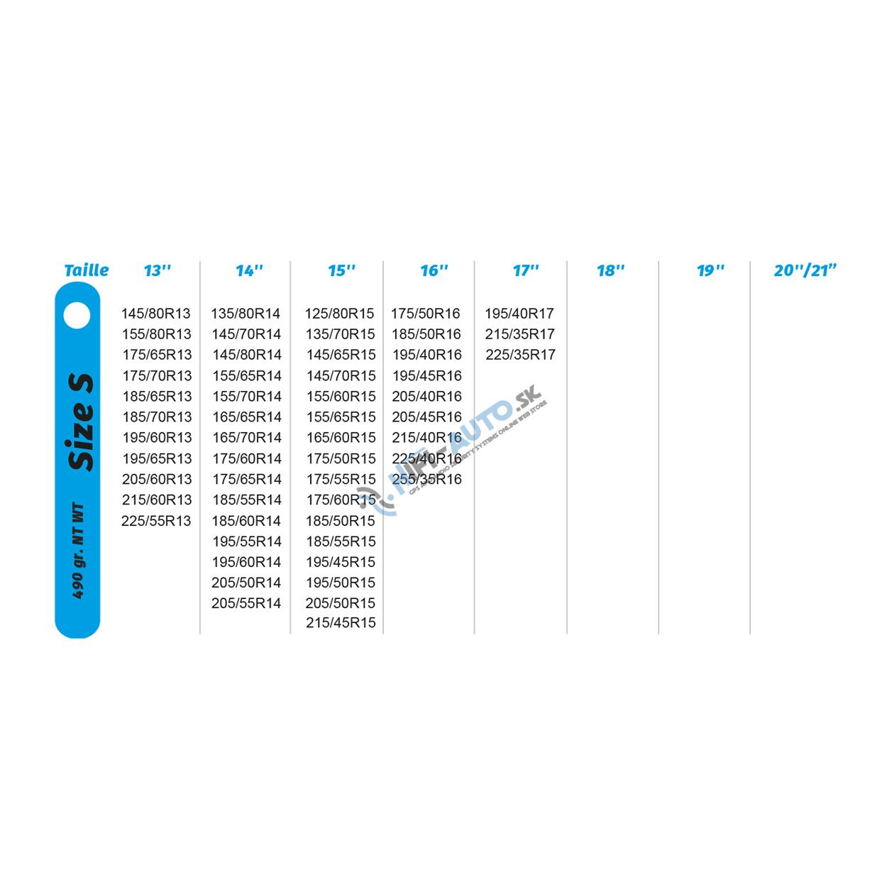 Textilné snehové reťaze Isse Easysock S 2 ks