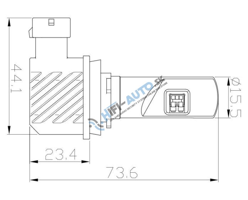 V20 LED H8/H9/H11 biela, 12/24V, 5000LM