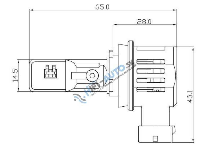 V22 TST LED H8 biela, 12/24V, 6000LM