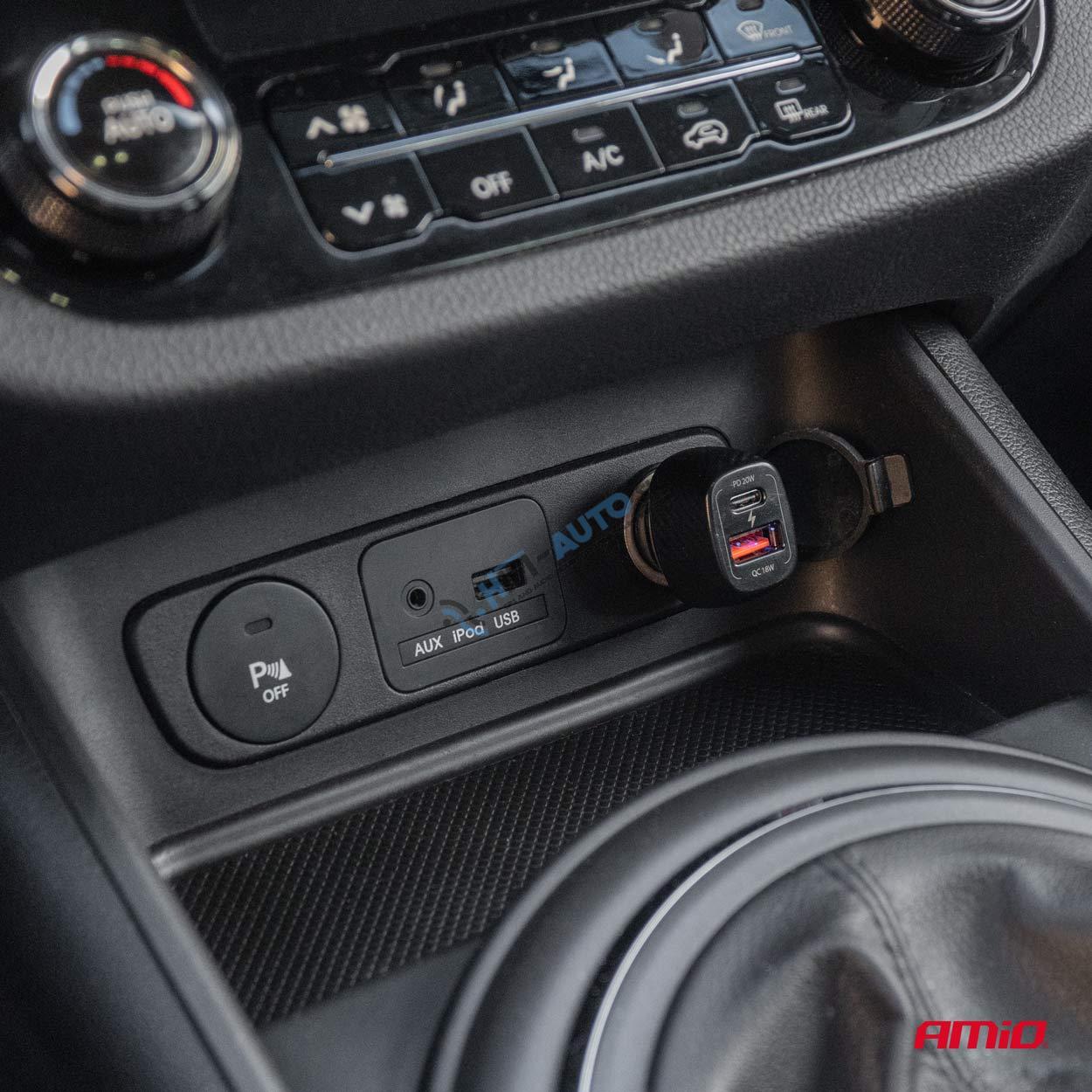 Nabíjačka do auta QC+PD 20W USB-A + USB-C 