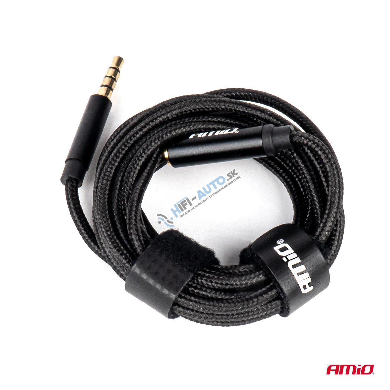 Predlžovací kábel AUX Mini Jack 3,5 mm samec na 3,5 mm samica 2 m