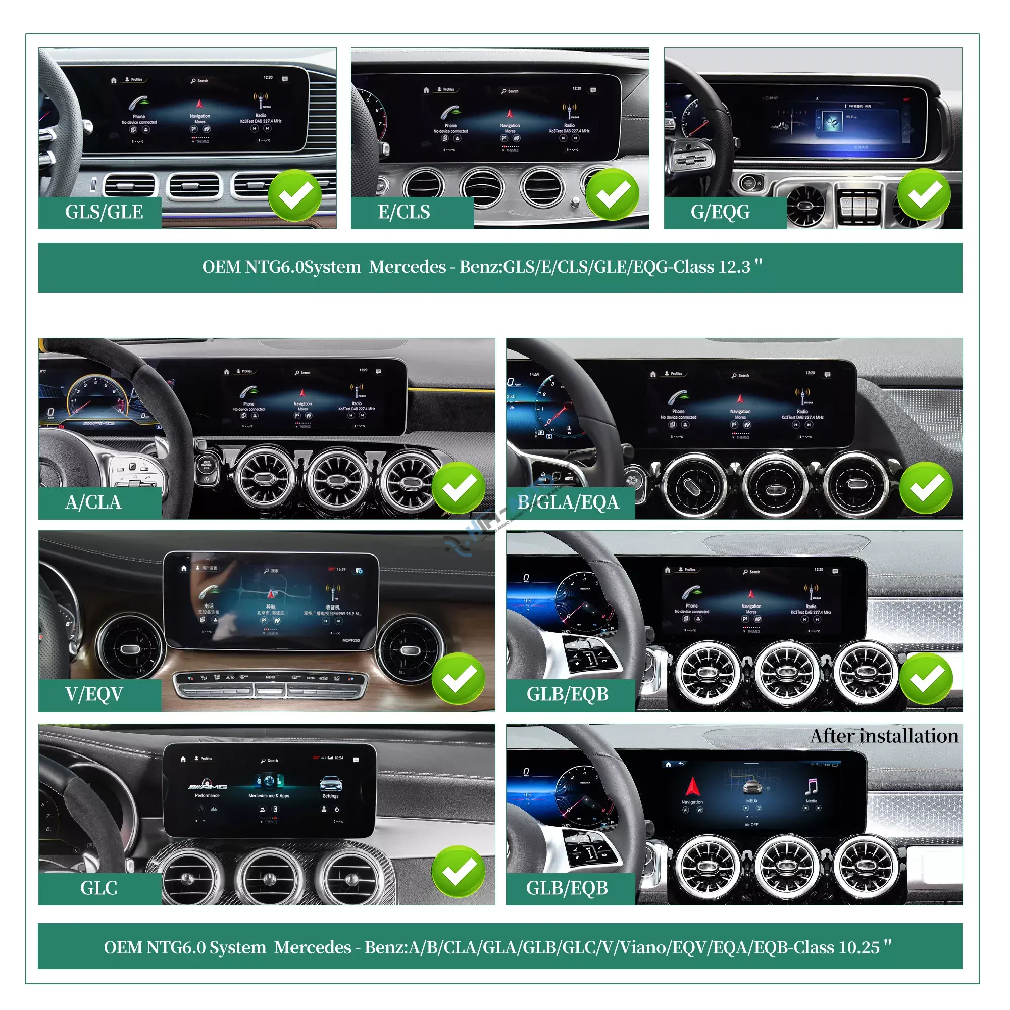 Android Auto + CarPlay + Android pre Mercedes A, B, E, G
