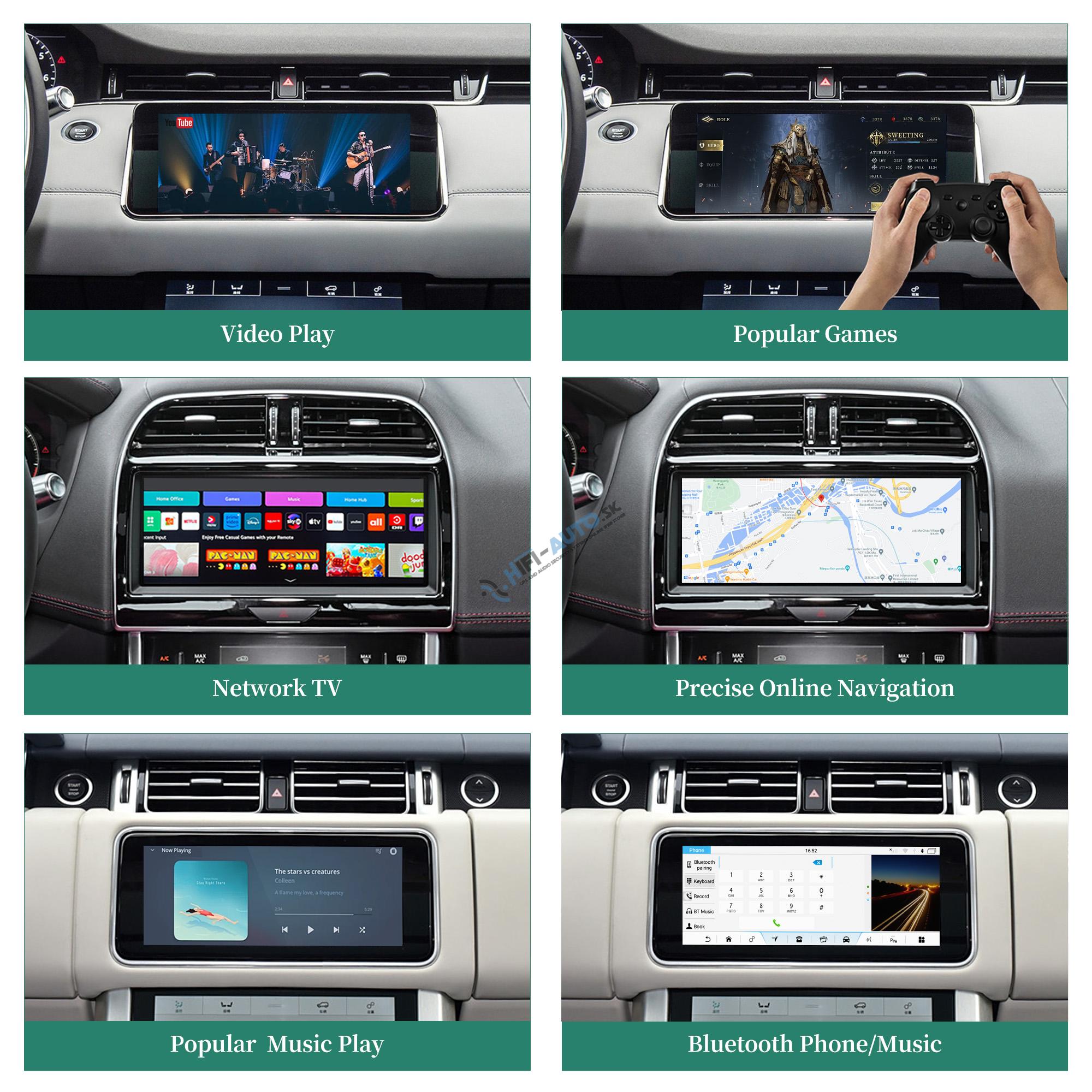 Android Auto + CarPlay + Android pre Range Rover Velar, Land Rover, Jaguar