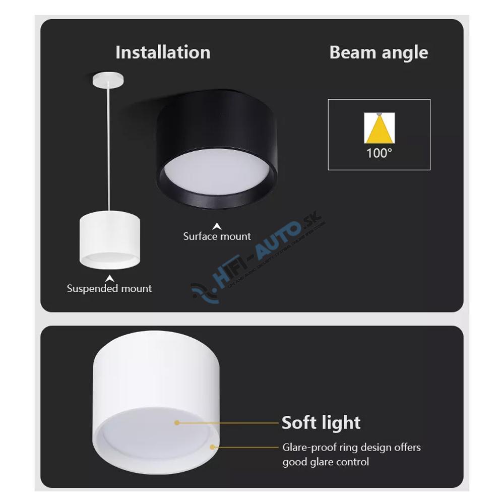 LED svetlo okrúhle 18W, ø148mm, 3000K