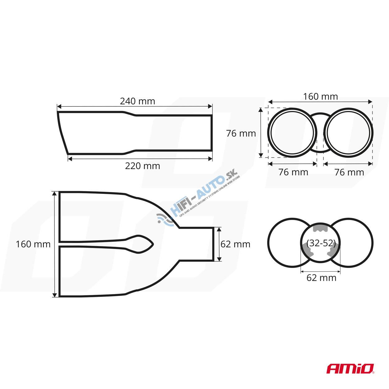 Koncovka výfuku MT 022