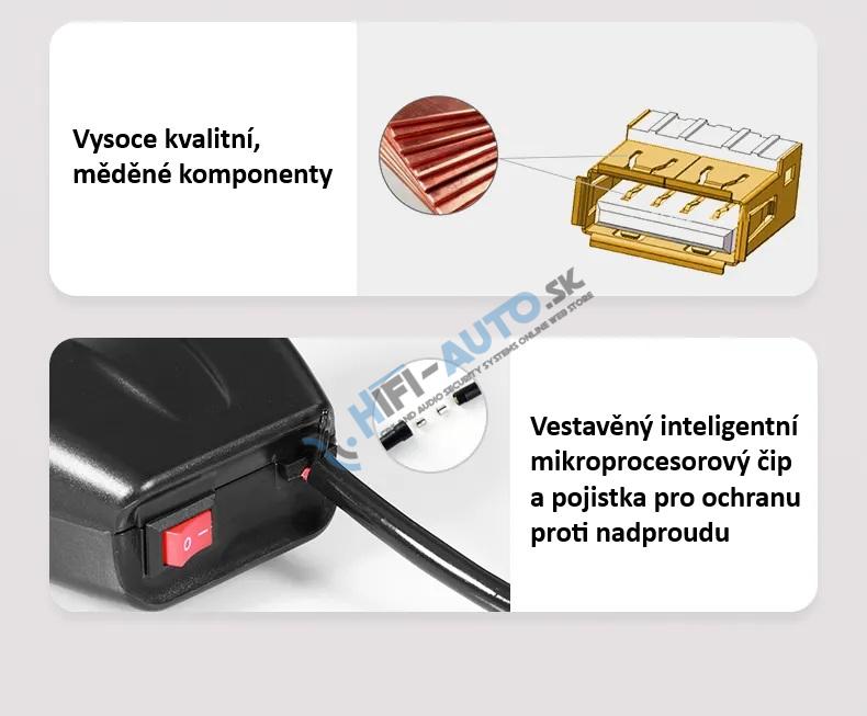 2x USB nabíjačka s voltmetrom/teplomerom na motocykel