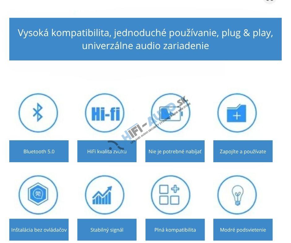 2 v 1 USB Bluetooth 5.0 adaptér – prijímač a vysielač