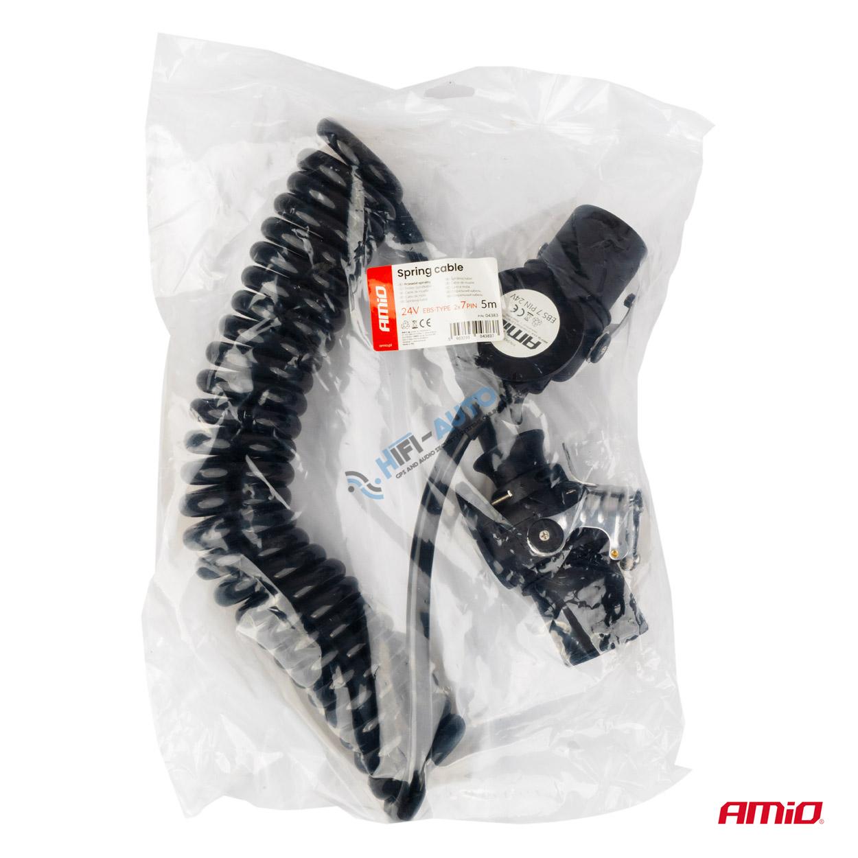 Špirálový kábel TIR 2x 7 PIN typ EBS 5m 24V