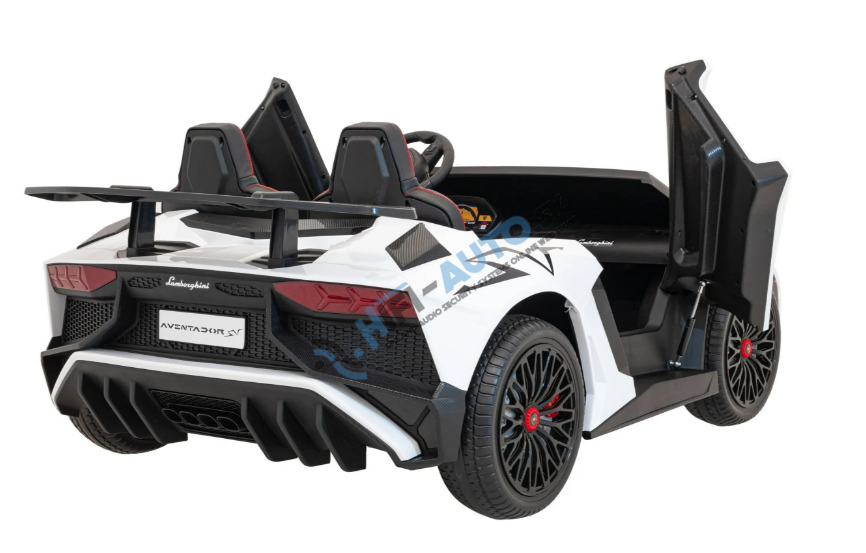 Lamborghini Aventador SV Batériové odrážadlo pre 2 deti biele
