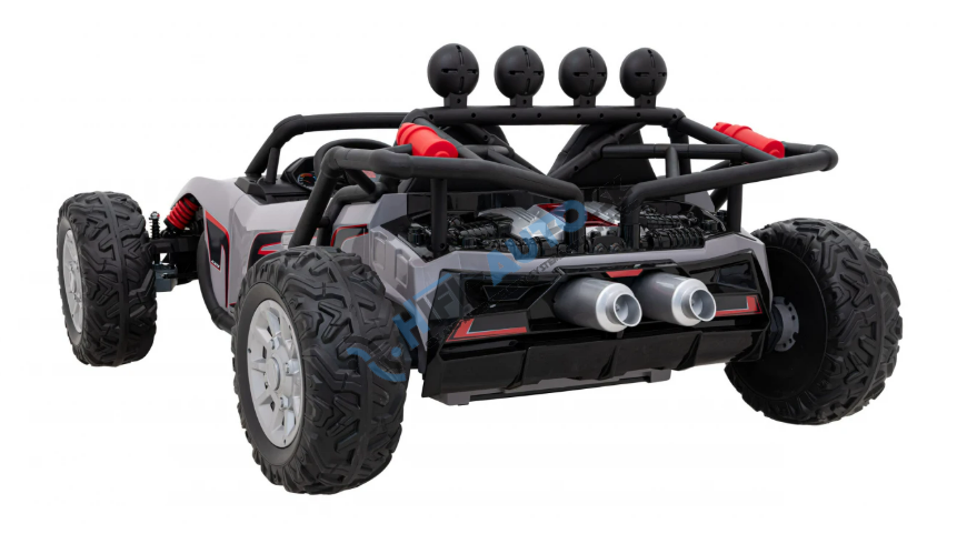 Elektrické autíčko Buggy Racing 2x200W šedé