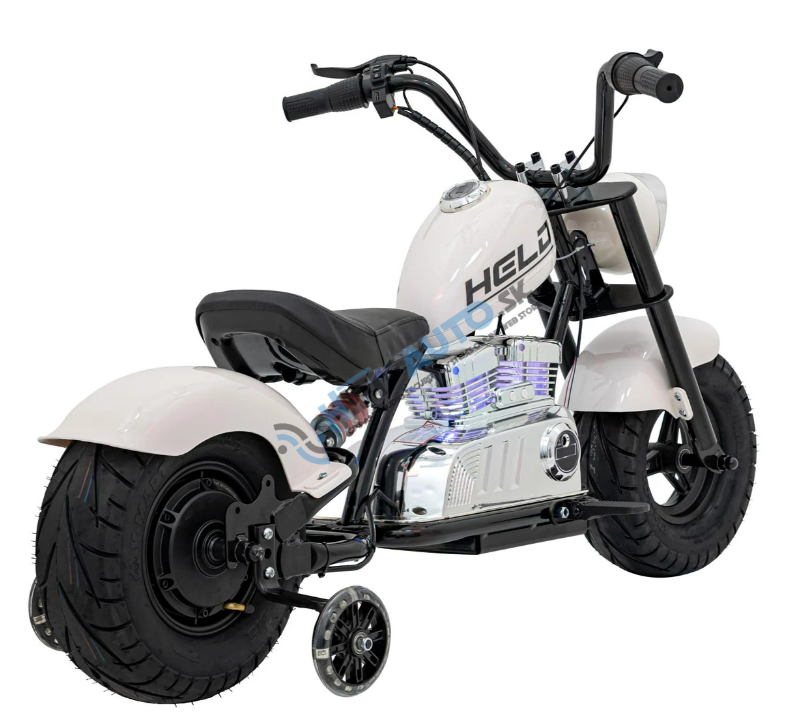 Elektrická motorka Chopper Warrior – biela