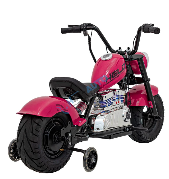 Elektrická motorka Chopper Warrior – ružová