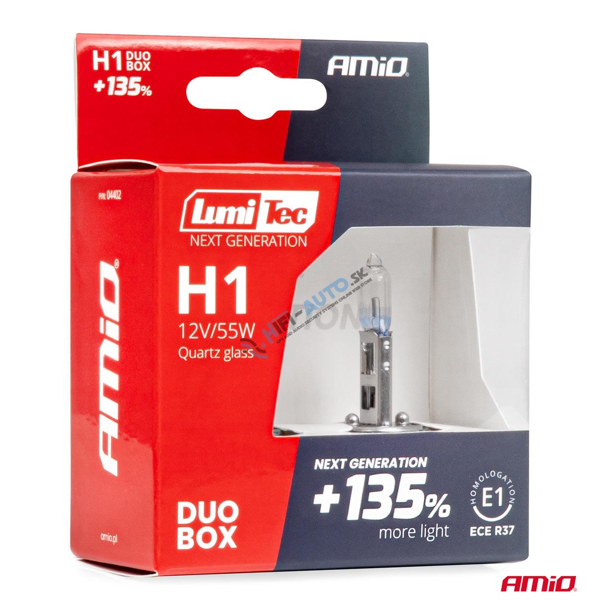 Halogénové žiarovky H1 12V 55W LumiTec NEXT GENERATION +135% DUO
