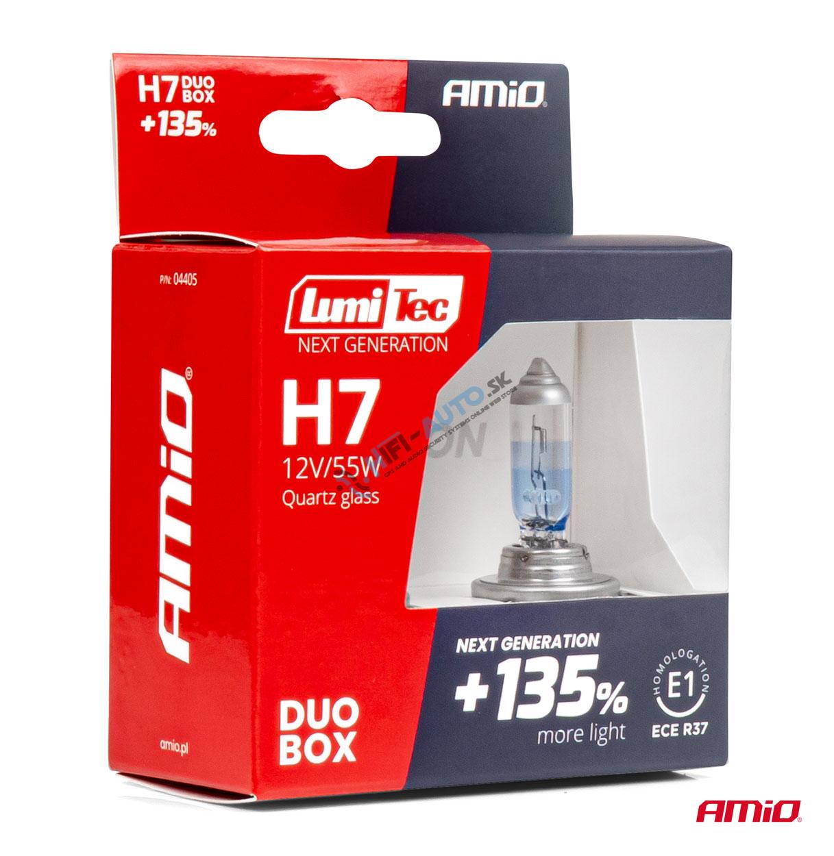 Halogenové žiarovky H7 12V 55W LumiTec NEXT GENERATION +135% DUO