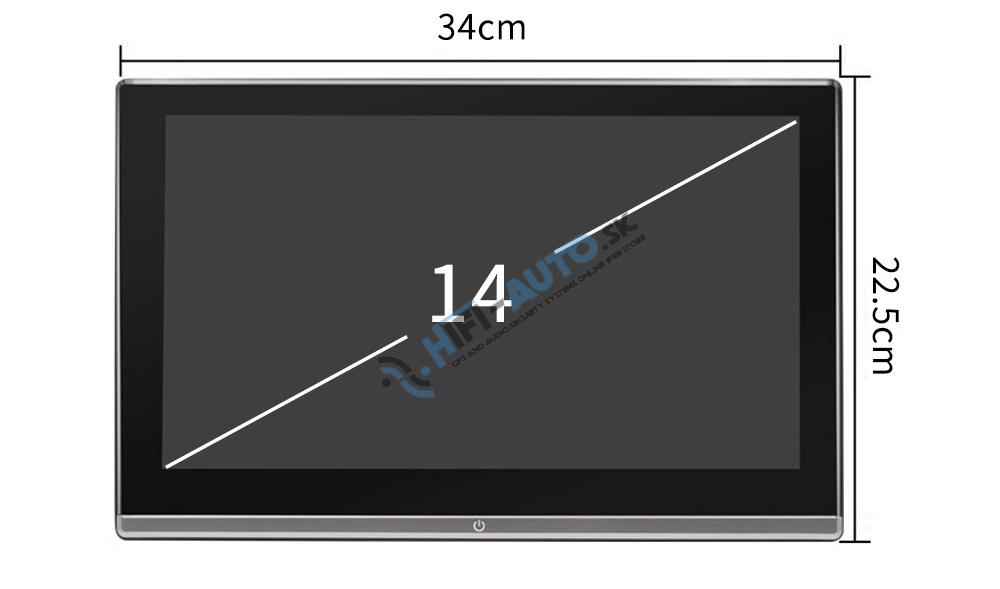 ANDROID 14” 4k 1920*1080 monitor na opierku WIFI, USB, BT, ambientné osvetlenie