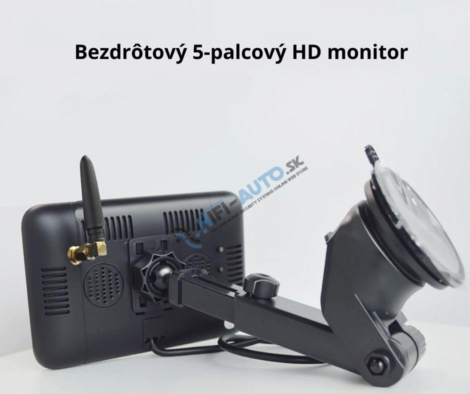 AHD bezdrôtový digitálny kamerový systém 12-36V + 5" monitor na čelné sklo