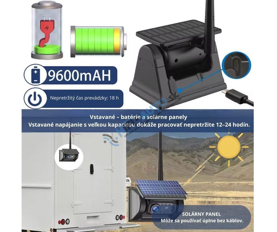 Bezdrôtový Wifi AHD set s kamerou so solárnym nabíjaním a uchytením na magnet