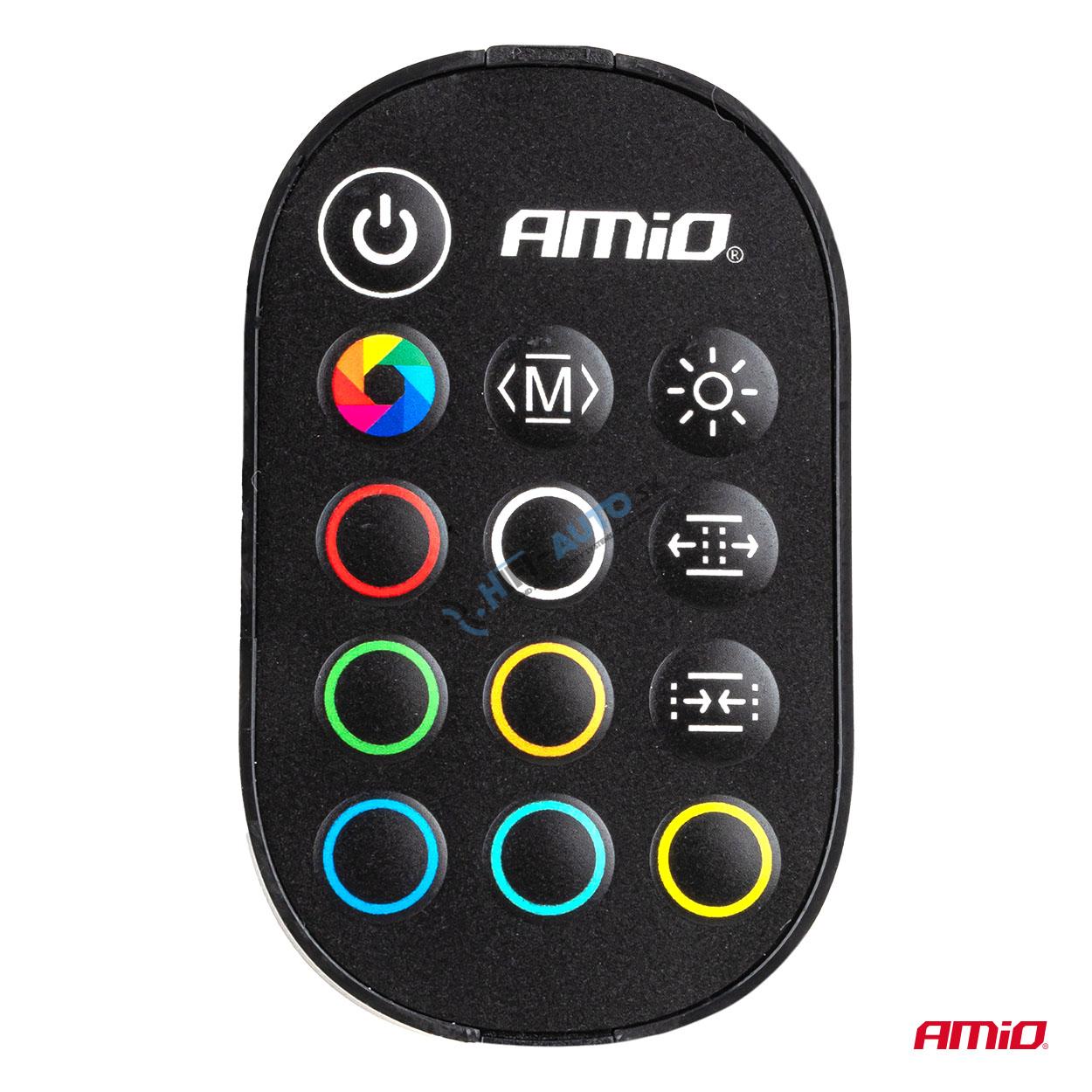 COB LED pásy do auta, viacfarebné RGB s diaľkovým ovládaním, 2x30cm, 12V